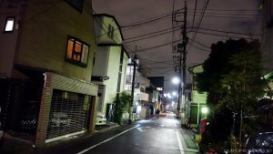 Un quartier résidentiel de Tokyo